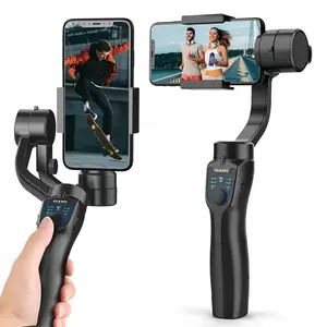 QAML F8 3-axis Smartphone Stabilizer, 1 Count USB Rechargeable Wireless Handheld Stabilizer with Tripod, Phone Accessories for Video Blogging, Sports & Travel Shooting