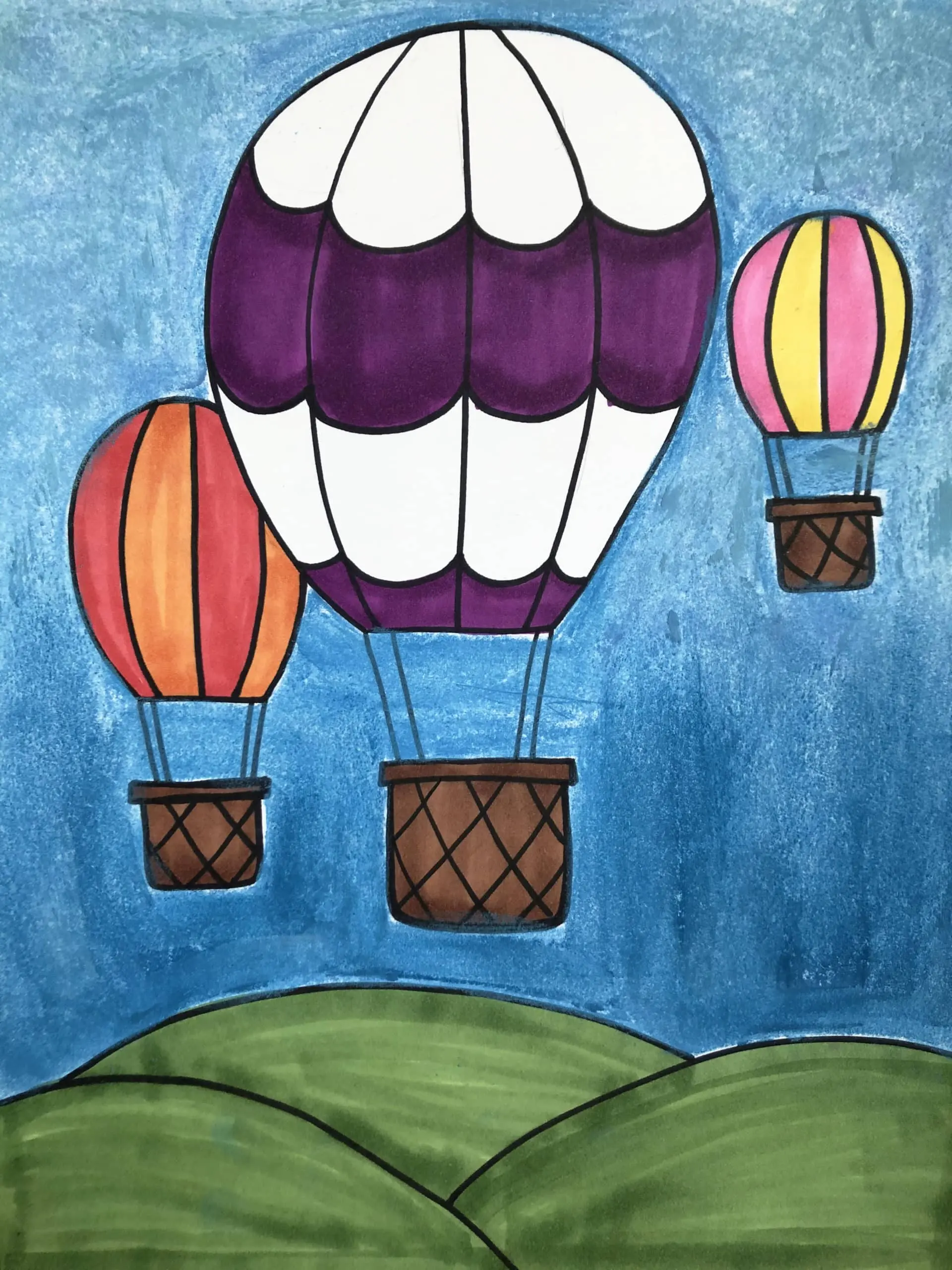 Add-On Art Project - Hot Air Balloon L1 (ages 4+) Dot Guides Roll for Step-by-Step Learning & Motor Skills Enhancement