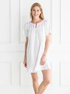 Margaret White Cotton Nightgown