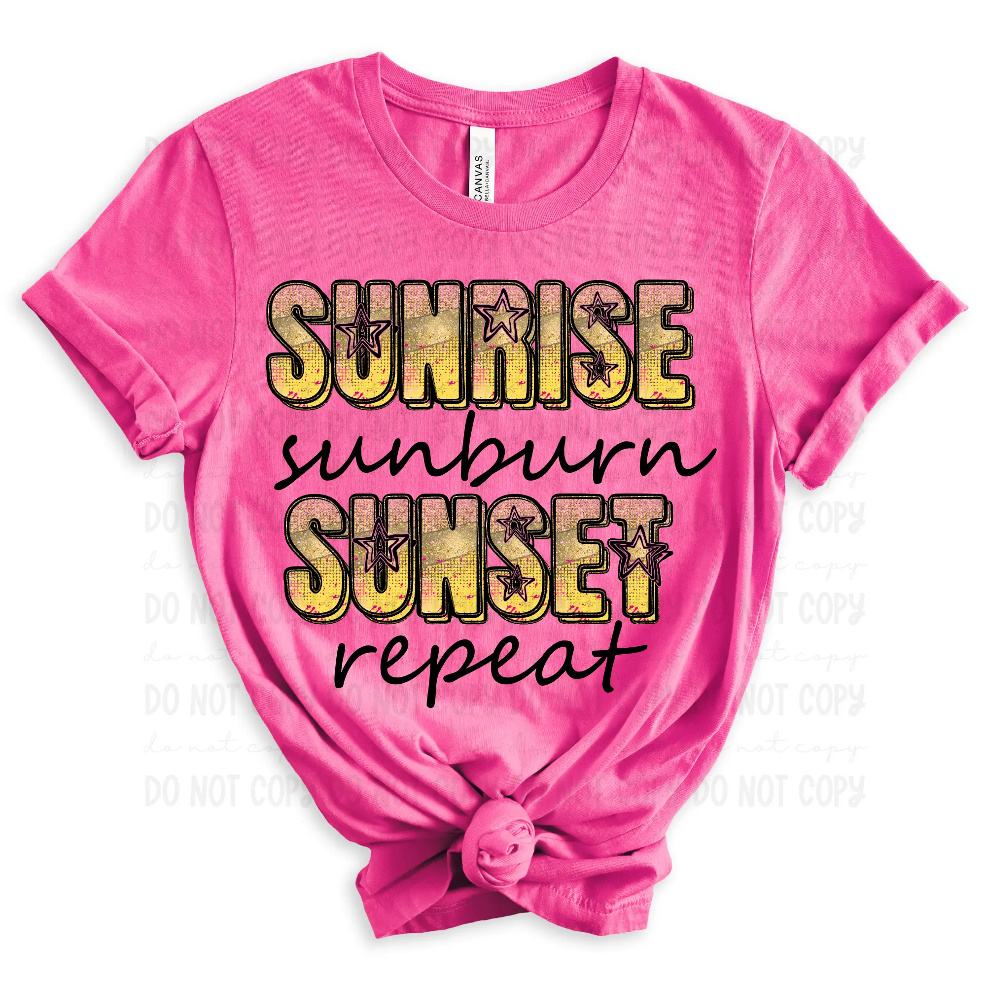 Sunrise Sunburn DTF Transfers - THIS IS NOT A SHIRT