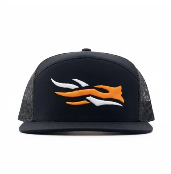 Sitka Duck Hunter Embroidered Black Trucker Hat | Richardson 112 Adjustable Snapback Cap | Lightweight Breathable Mesh | Outdoor Hunting, Fishing & Camping Hat | Gift for Dad & Him