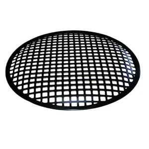 12 in Black Metal waffle-style Subwoofer Grill Pair - Universal Fit