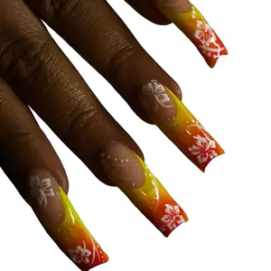 Curved handmade presson nails + manicure at home + affordable presson nails + made with acrylic