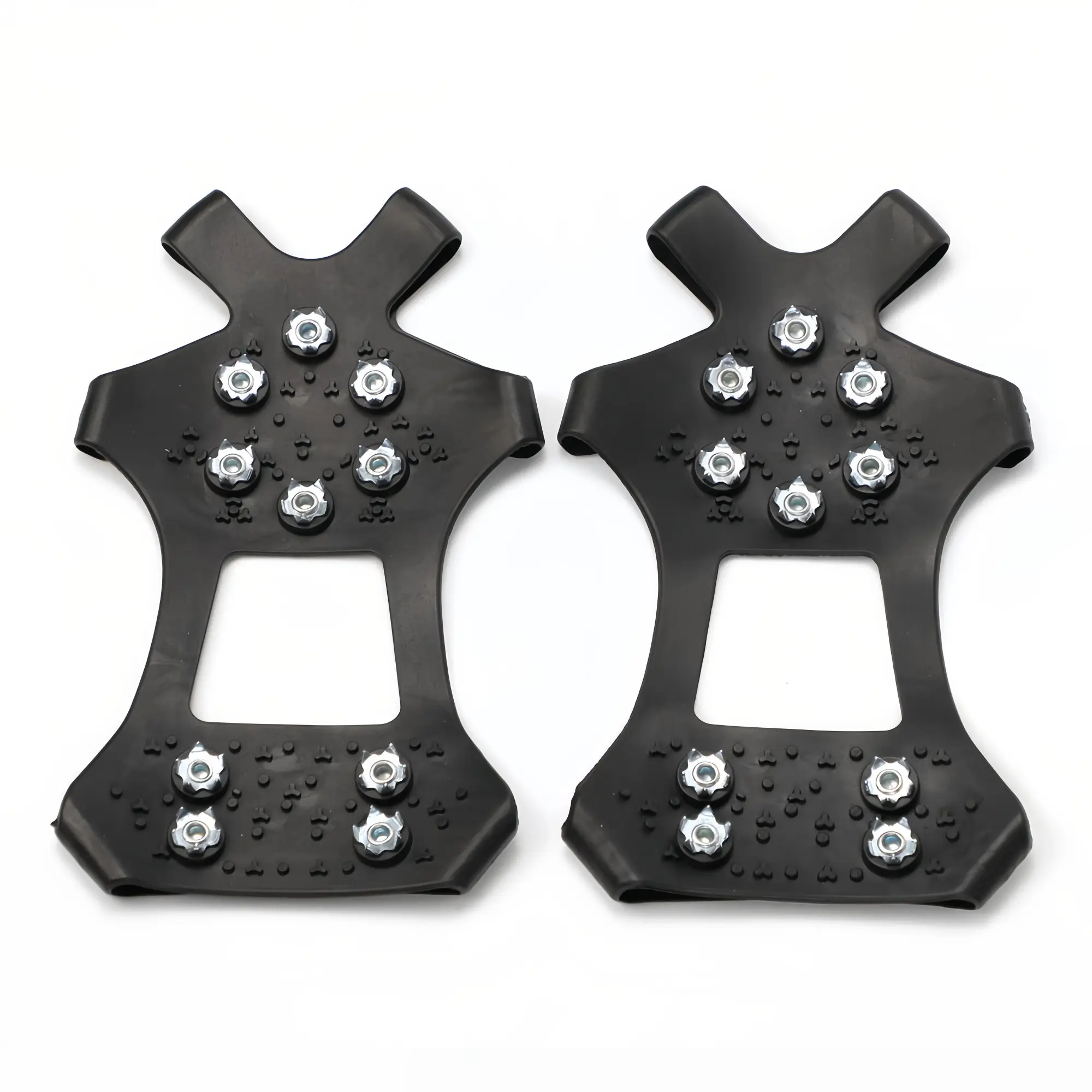 2026 Universal Gripper Spikes 10 Teeth Claw Anti-Slip Traction Cleats for Shoes Ice Snow Grips Hiking Walking Climbing Fishing Unisex Durable Thermoplastic Rubber Anti-slip Shoe Claws Non-Slip Shoe Cover winter outdoor Snowshoe