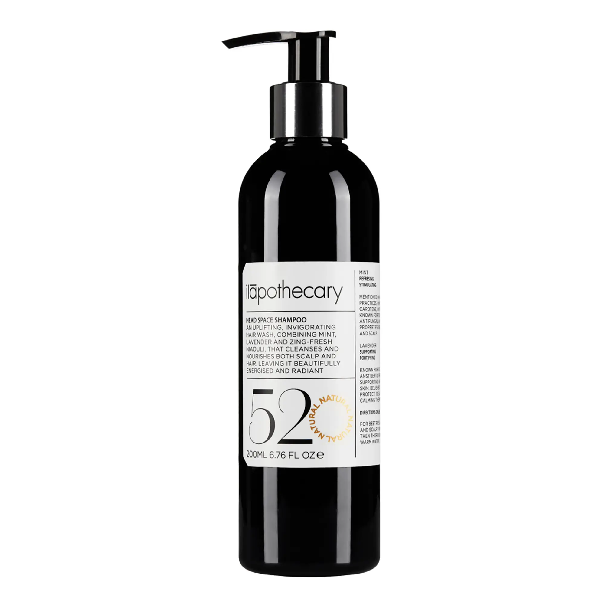 ilapothecary Head Space Shampoo - Essential Oils Dandruff Shampoo - Enriched with Aloe Vera, Vitamins, Minerals, and Amino Acids - 200 ml