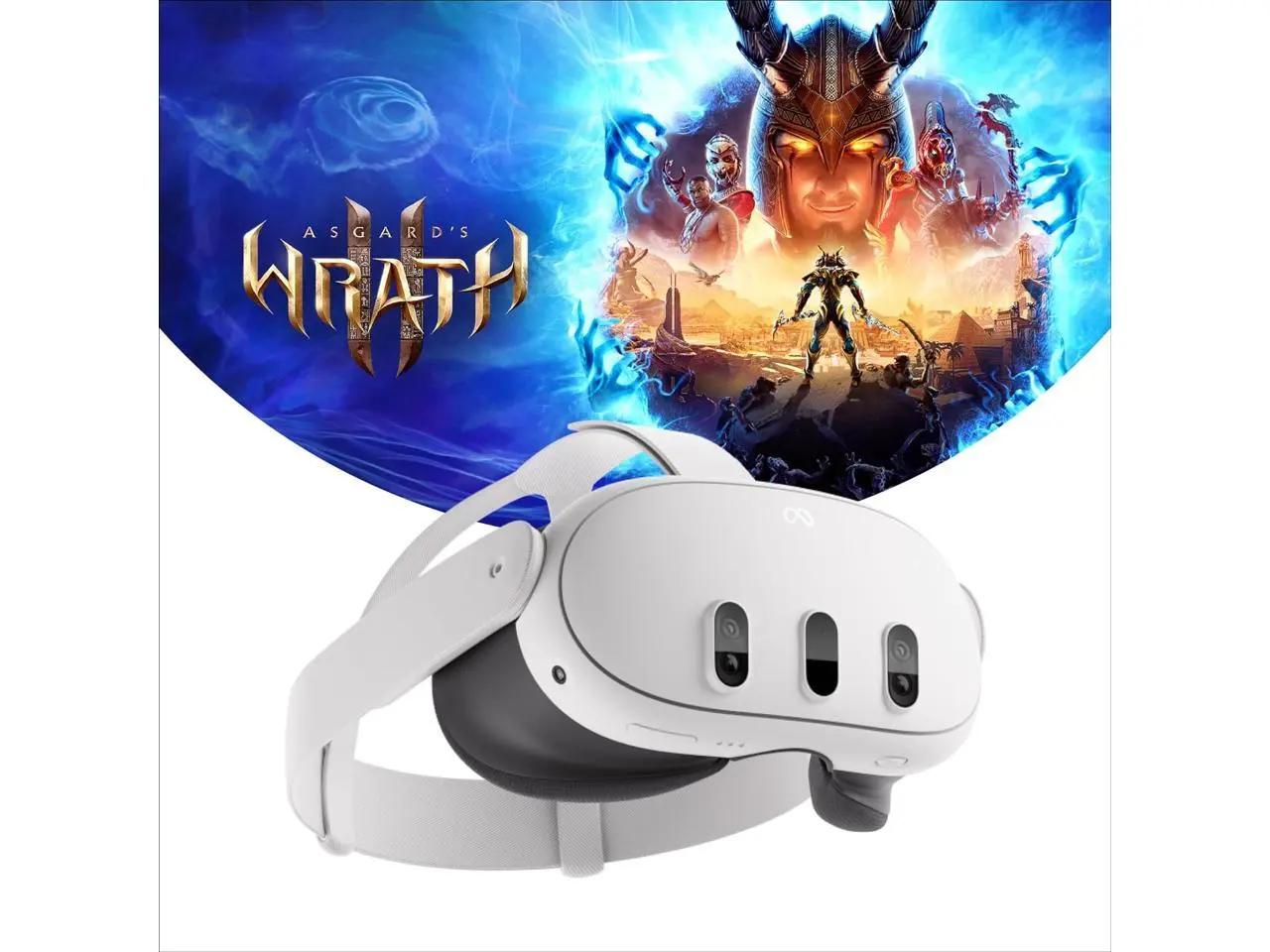 Meta Quest 3 — Breakthrough Mixed Reality — Powerful Performance  — Asgard’s Wrath 2 and Meta Quest+ Bundle - 512GB - White Devices Virtual
