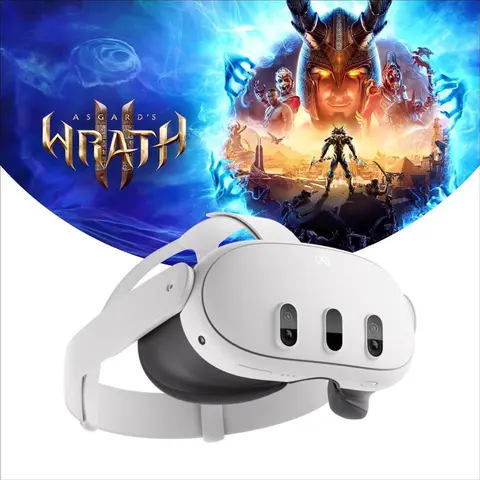 Meta Quest 3 — Breakthrough Mixed Reality — Powerful Performance  — Asgard’s Wrath 2 and Meta Quest+ Bundle - 512GB - White Devices Virtual