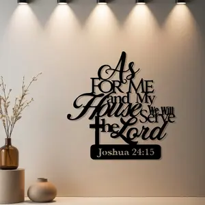 1pc Religious Scripture Metal Wall Art, Inspirational Cross Statue Mural, Ideal Gift for Easter, Christmas, Christian Decor Enthusiasts, Religious Home Decor, Rust-Resistant Metal Wall Decor Wall Sculptures, Perfect for Church Wall & Garden Fence