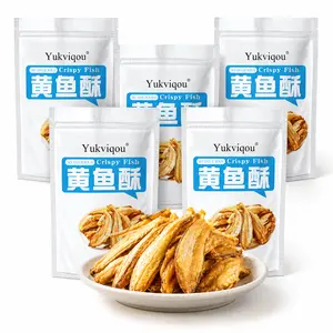 Premium Yellow Fish Crisps - 5 Pack (30g Each) | Crispy Whole Fish Snacks | Ready-to-Eat Asian Seafood Treat