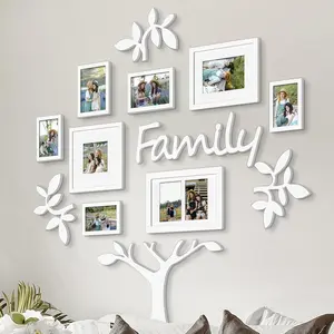 - Photo Frame | Plaque College Frame - Wall Decoration Combination - White PVC Picture Frame Selfie Gallery Collage With Hanging Template  Wall Mounting Design | Family Tree