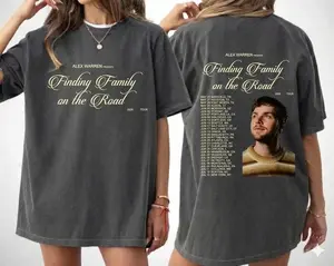 Alex Warren Music Vintage Shirt, Retro 90s Finding Family on the Road Tour 2026 Sweatshirt Alex Warren Merch Fan Gift