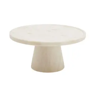 Medium White Marble Cake Stand