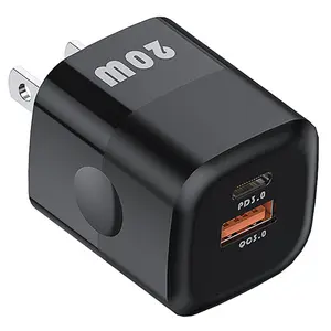 Borz USB C Charger Block Fast Charging 20W PD & QC 3.0 USB-A Adapter for iPhone iPad Galaxy & More Compact Multiport Solution Smartphone Device Plug