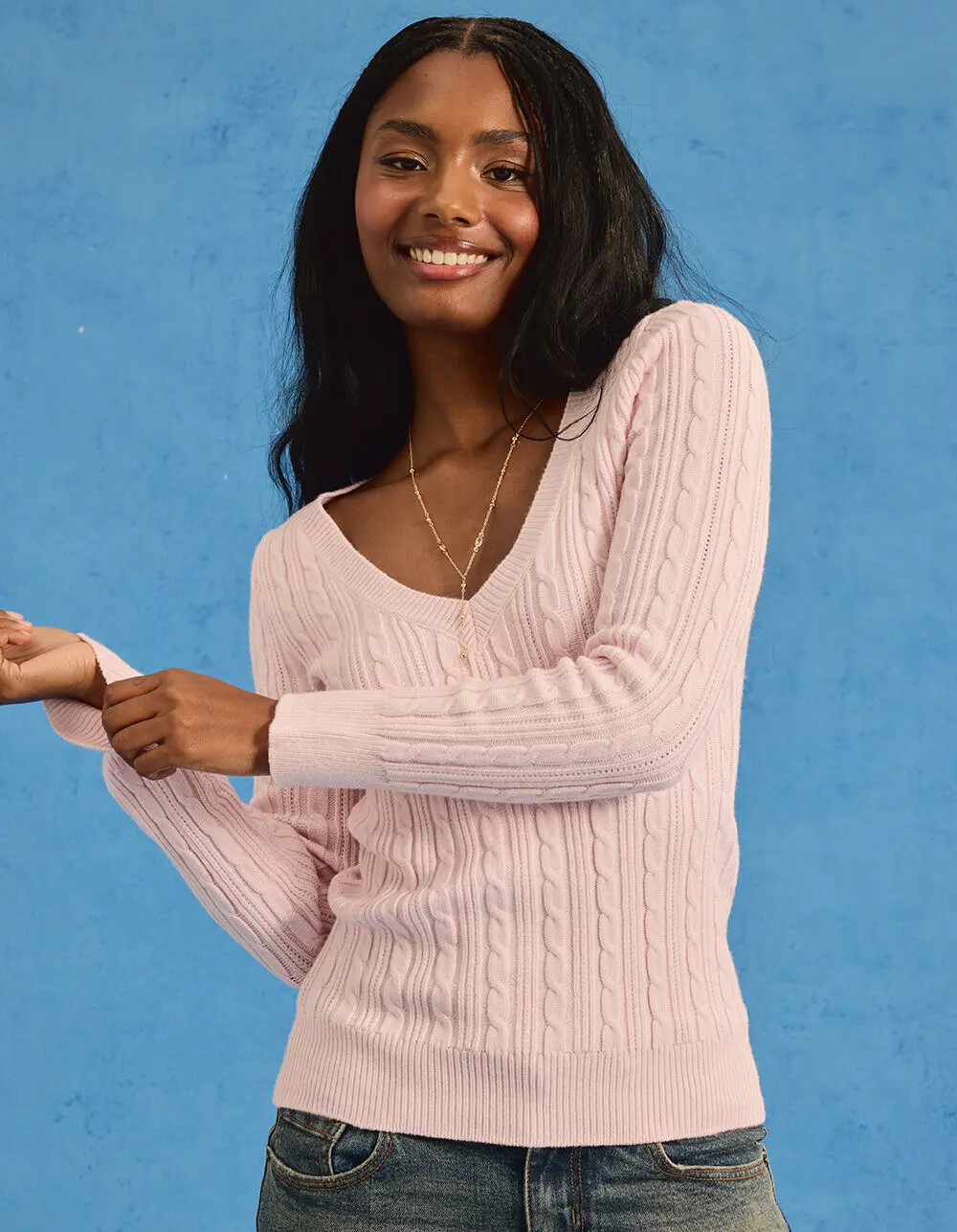 RSQ Womens V-Neck Sweater