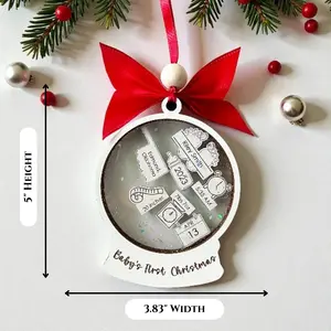 Personalized Baby's First Christmas Ornament 2025, New Baby Christmas Ornaments, Gifts for New Parents, New Grandchild Gift