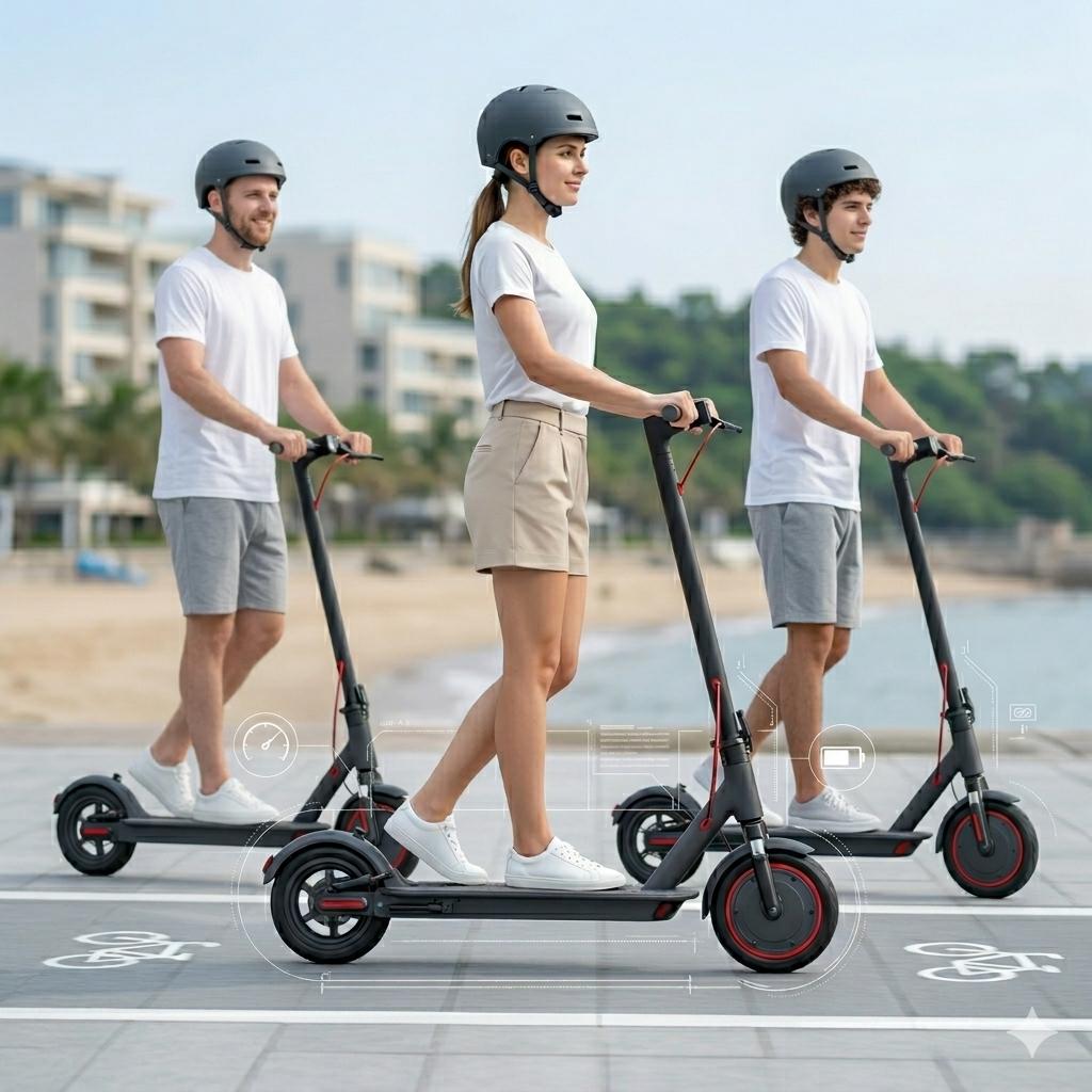500W Powerful Electric Scooter,22MPH Speed,22 Miles Range,Dual Suspension,Double Brake,10" Smart Electric Scooter,Daily Commute