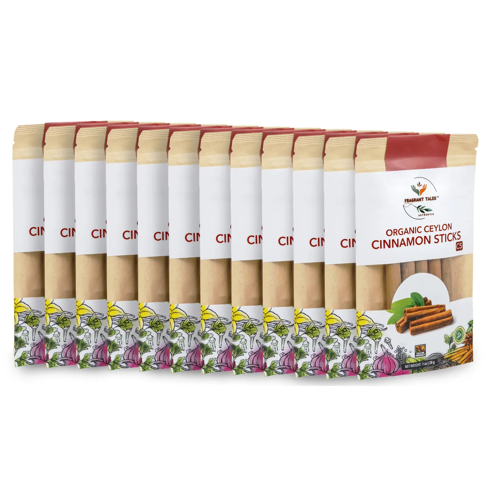 Organic Ceylon Cinnamon Sticks 12 Oz ( pack of 12) Value Pack | USDA Certified |