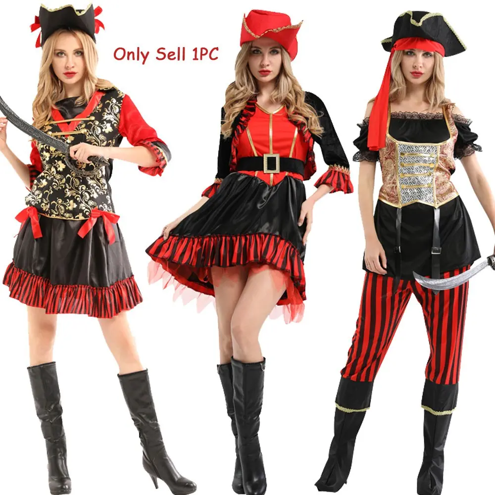 Women's Pirate Costume Set, Pirate Costume for Women, Pirate Dress for Girls, Pirate Role Playing Costume for Party, Cosplay, Stage Performance, Clothes, Outfit, Womenswear, Aesthetic, Halloween