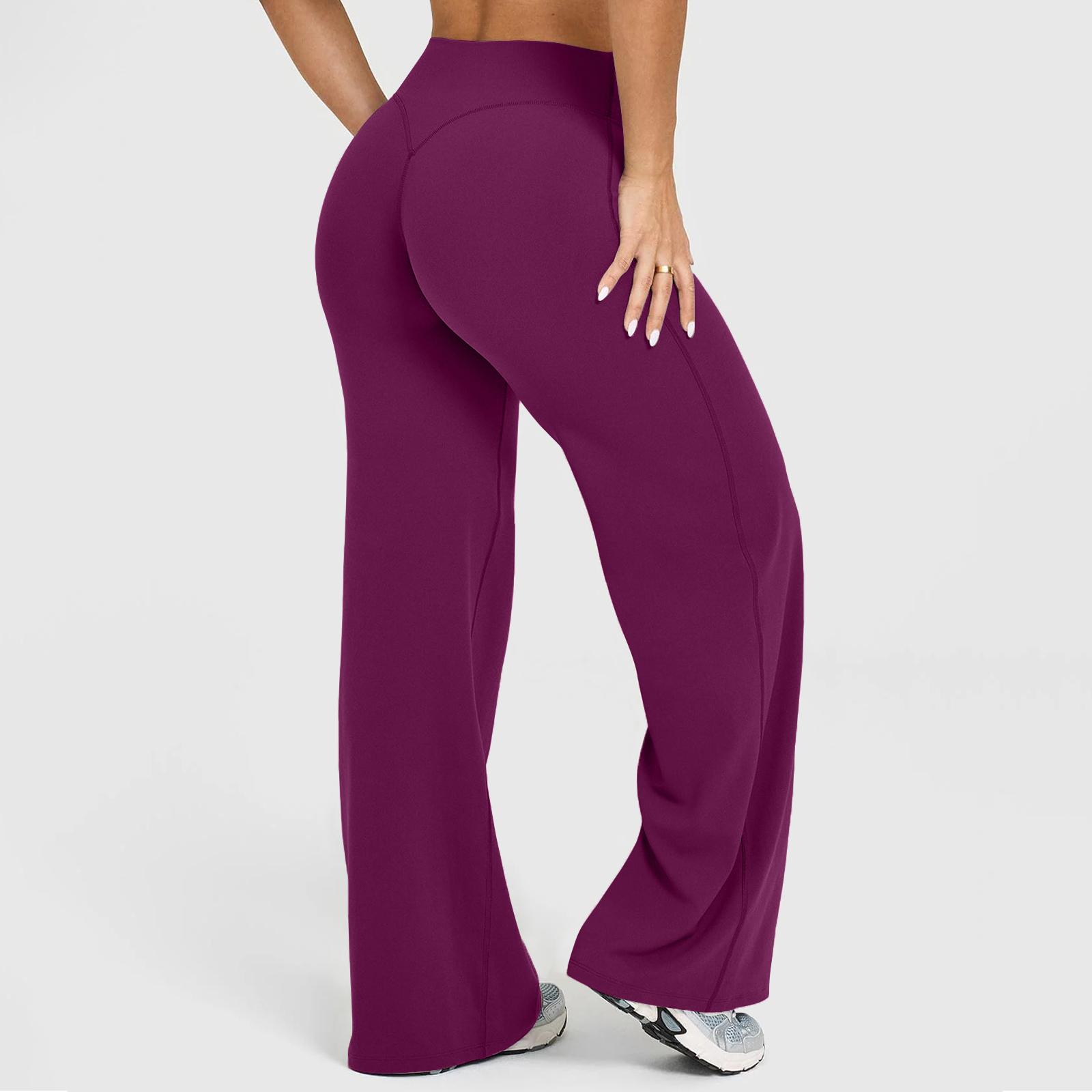 JGS1996 Women's High Waisted Straight Leg Yoga Pants - Casual Loose Outfit Lounge Pants Soft Stretchy Seamless Leggings Comfortable Flattering Activewear for Workout Gym Daily Wear