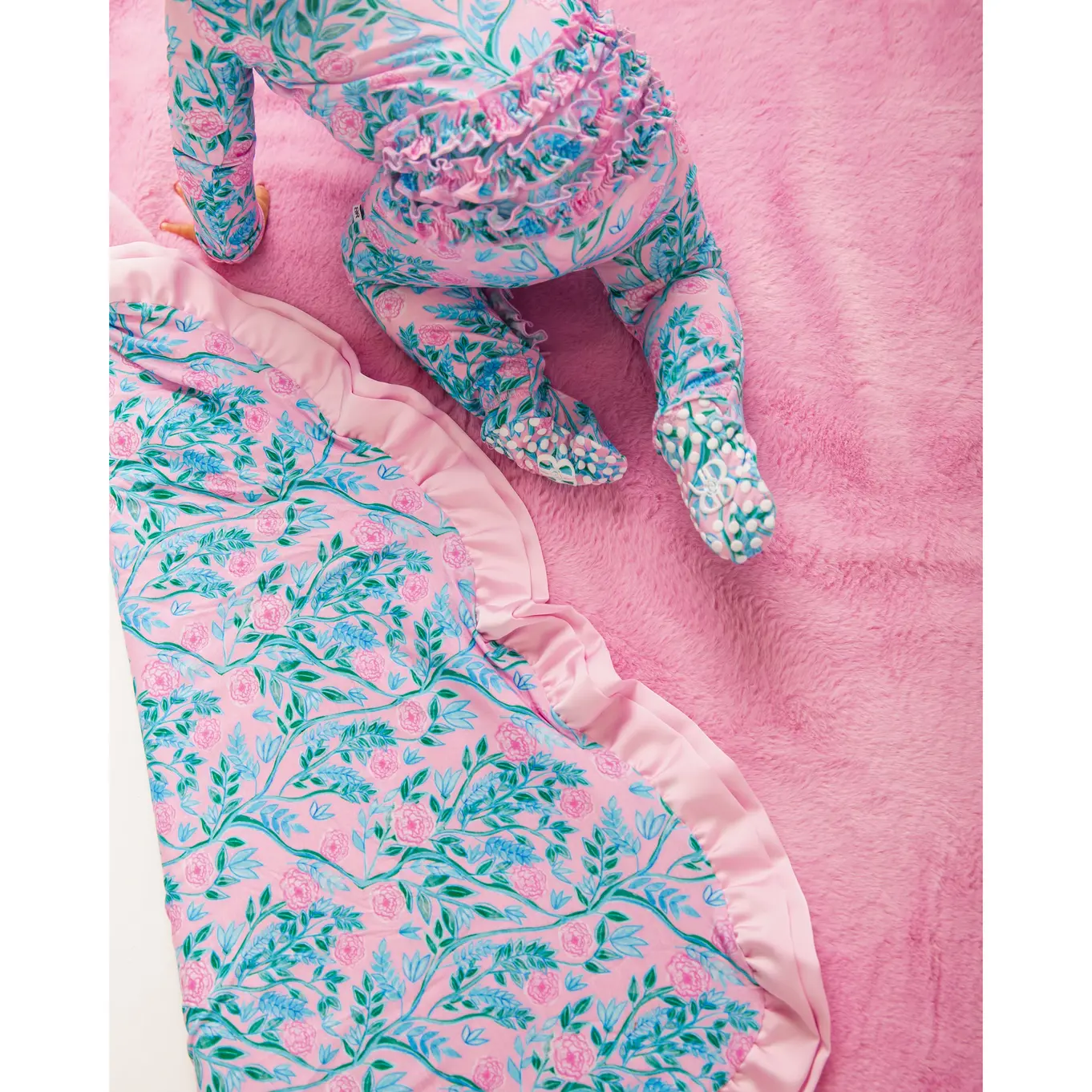 Botanically Speaking Ruffled Minky Blanket
