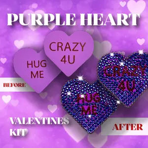 Purple Heart Bedazzling Kit