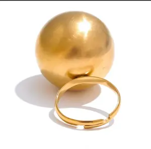 Golden eclipse ring  - Gold Plating stainless steel