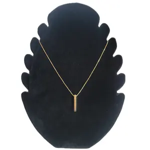 Silver 925 Gold Plated Drop Down Bar Necklace