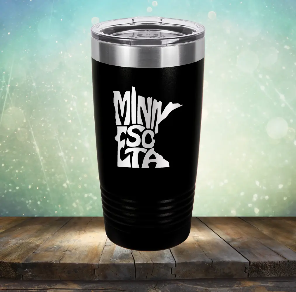 Minnesota Outline - Laser Etched Tumbler Mug