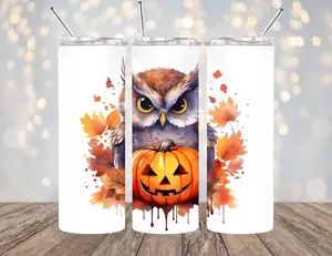 20 OZ OWL DESIGNS 7 OPTIONS INSULATED SKINNY TUMBLER W/ STRAW