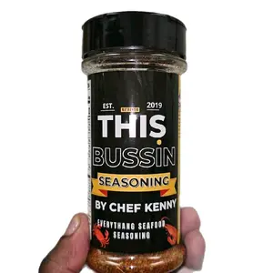 Chef Kenny Bussin Big CEO SEAFOOD BUNDLE 12 oz by Volume - All-Purpose Seafood Chicken Beef Vegetables Vegetarian Low Sodium Flavor Spice Dry Spice Seasoning Blends Cayenne Pepper Powder