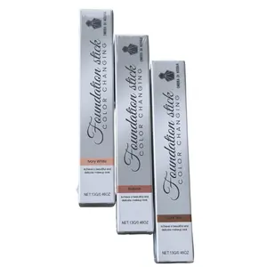 Ombra di Nebbia Foundation Color Changing Stick for Dark Skin with Attached Brush for Precise Application