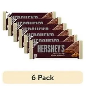 (6 pack) Hershey's Milk Chocolate with Whole Almonds King Size Candy, Bar 2.6 oz