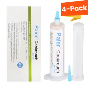 Cockroach Gel Bait 30g Roach Killer, Indoor Outdoor Pest Control for German & American Roaches with Plunger & Precision Tip (1-Pack / 4-Pack Available)
