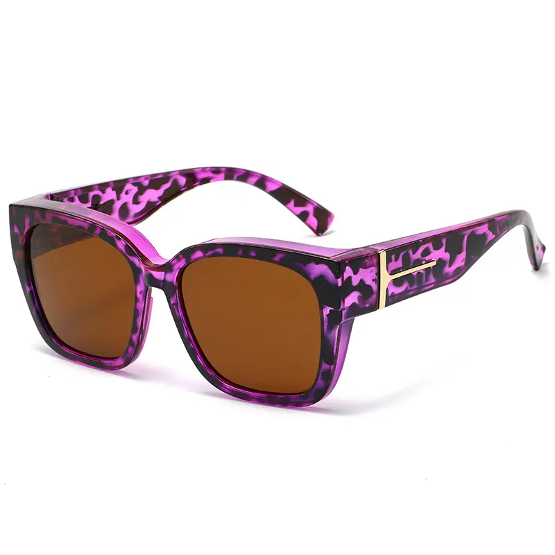 Purple Marbled Frame, Tea Tinted Lenses
