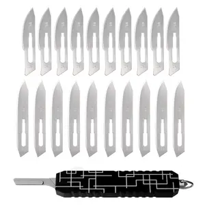 1 set Precision Blade Knife with Strong Handle for Effortless Cutting Utility blades + 20 sheets Heavy Duty