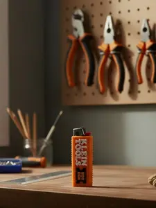 Klein Tool Inspired 3D-Printed Bic Lighter Case (2 pack) with Iconic Logo Perfect Gift for Klein Tool lovers