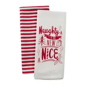 Design Imports Set of 2 Naughty Nice Kitchen Towels