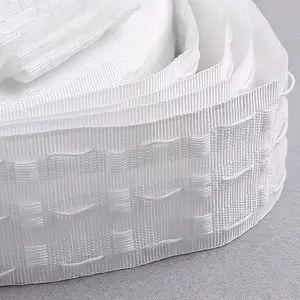 Curtain Hook Tape Roll, 10m Length X 7.5cm Width, Traditional Polyester Curtain Hooks Tape, Shower Curtain Accessories, Window