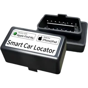 OBD Ⅱ Vehicle Tracker Work with Apple Find My Real-time Vehicle Tracking Device OBD Anti-Lost Device Finder for Cars No Subscription Needed Quick Installation Global Position iOS Only Black