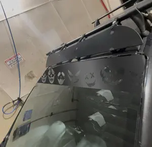 Spooky Face Pattern Windshield Banner | Durable Car Decal | Cool Auto Accessories