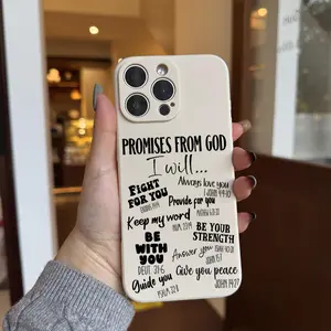 Cool Words Typography Aesthetic Bible Verse Phone Case for iPhone 17 16 15 14 13 12 11 X Air Plus/Air/Pro Max/Pro,Samsung S25,S24,S23,S22,Ultra Plus FE White Protective Christian Gifts for Women Sister Men