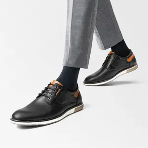 Bruno Marc Versatile Men's Casual Lace-Up Oxford Shoes with Soft Lining and Durable TPR Outsole