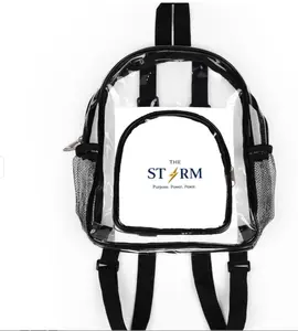 THE STORM Clear Stadium Backpack – Purpose. Power. Peace. Lightning Logo