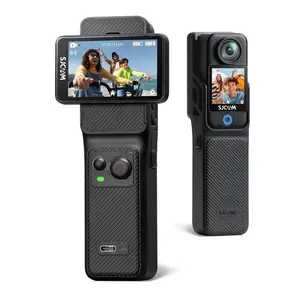 SJCAM C400 Vlogging Camera , 4K Pocket handheld Camera, Long-Lasting 420 Mins , 6-Axis Stabilizer Action Camera , 2.29''Touch Rotatable Screen ,154° Pov , Waterproof, with Helmet Mount Kits,Portable Handycam Camcorder,Valentine's Day gift