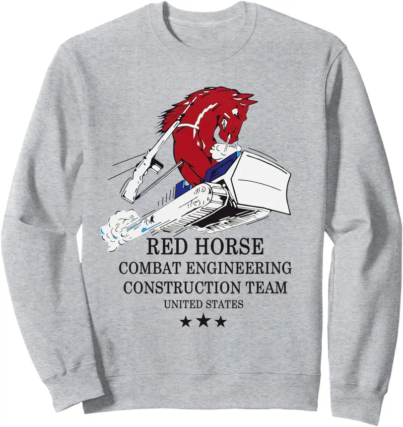 RED HORSE Combat Engineer US Military Sweatshirt