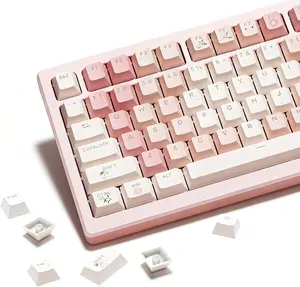Womier PBT Keycaps,Cherry Profile Custom Shine Through Keys for 61/68/84/87/100/104/108 Mechanical Keyboards