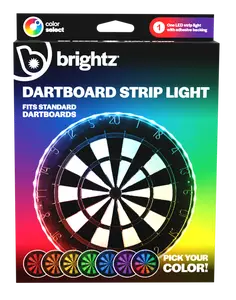 Brightz Dartboard Strip Light - 55-inch LED Strip with Strong Adhesive Backing & Two Modes for Standard Dartboards - Pick Your Color!