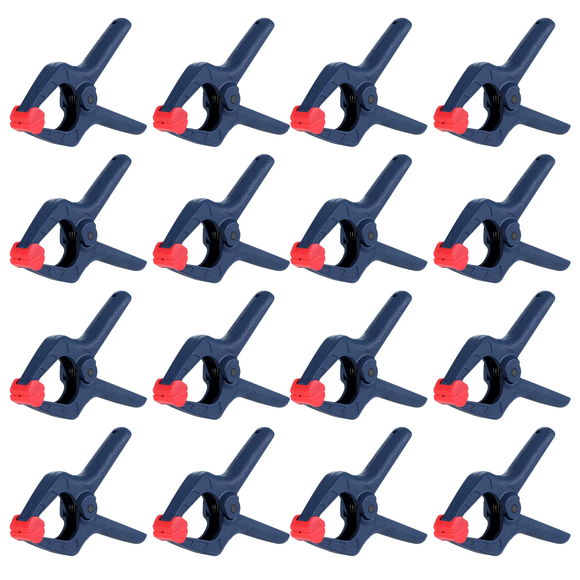 #Summersales WORKPRO Spring Clamp Set 16-Pack 3-3/8" Adjustable Jaw Pads | Durable Nylon: High-strength spring provides a firm grip for woodworking, photography backdrops, and DIY projects