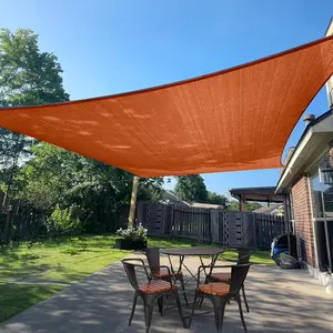 Square Sun Shade Sail Canopy 95% UV Block, Breathable HDPE Outdoor Sunshade Cover for Patio, Deck, Backyard, Pergola, Garden, Carport, Pool & Camping