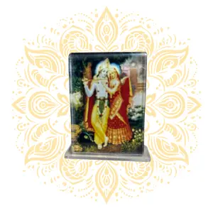 Acrylic Radha Krishna Deity Stand 2" x 3"